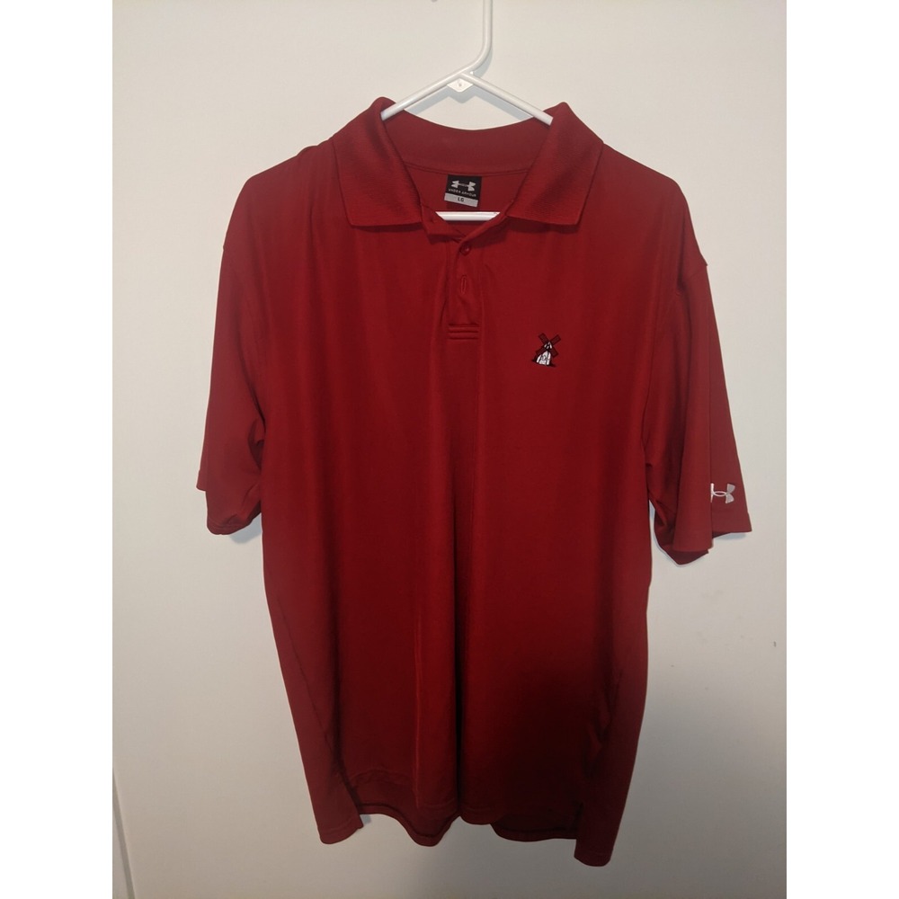 Under Armour Shirt Men's Large Polo Maroon